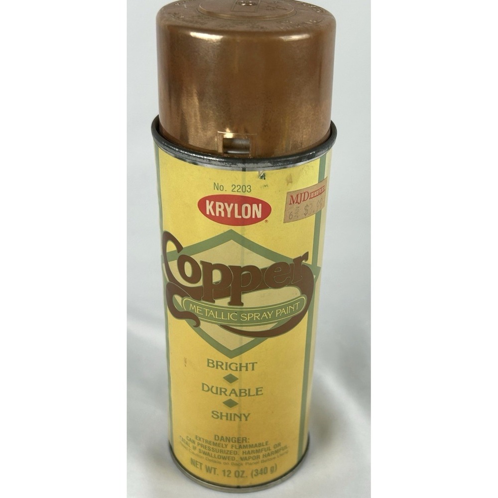 Vintage Krylon Copper 2203 Metallic Spray Paint Made In USA RARE